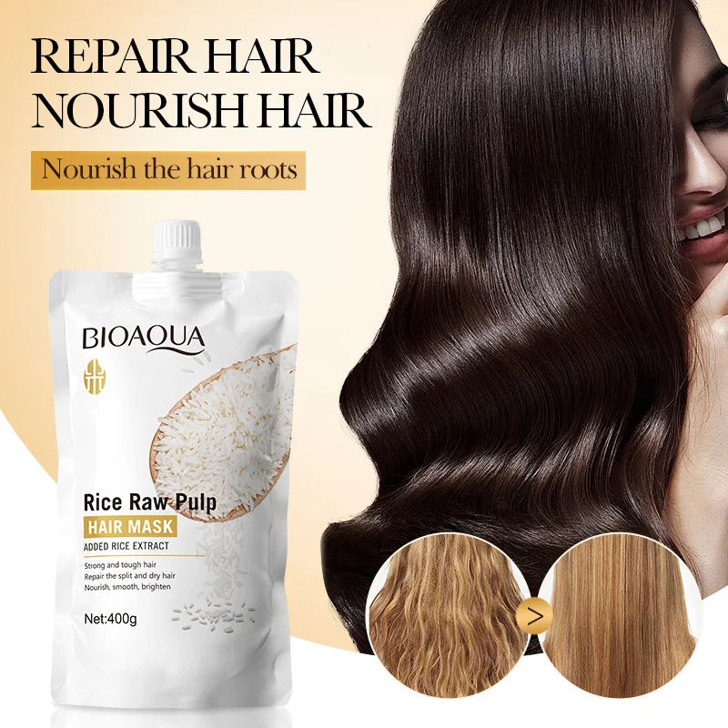 Bioaqua Magical Hair Mask with Rice Raw Pulp 