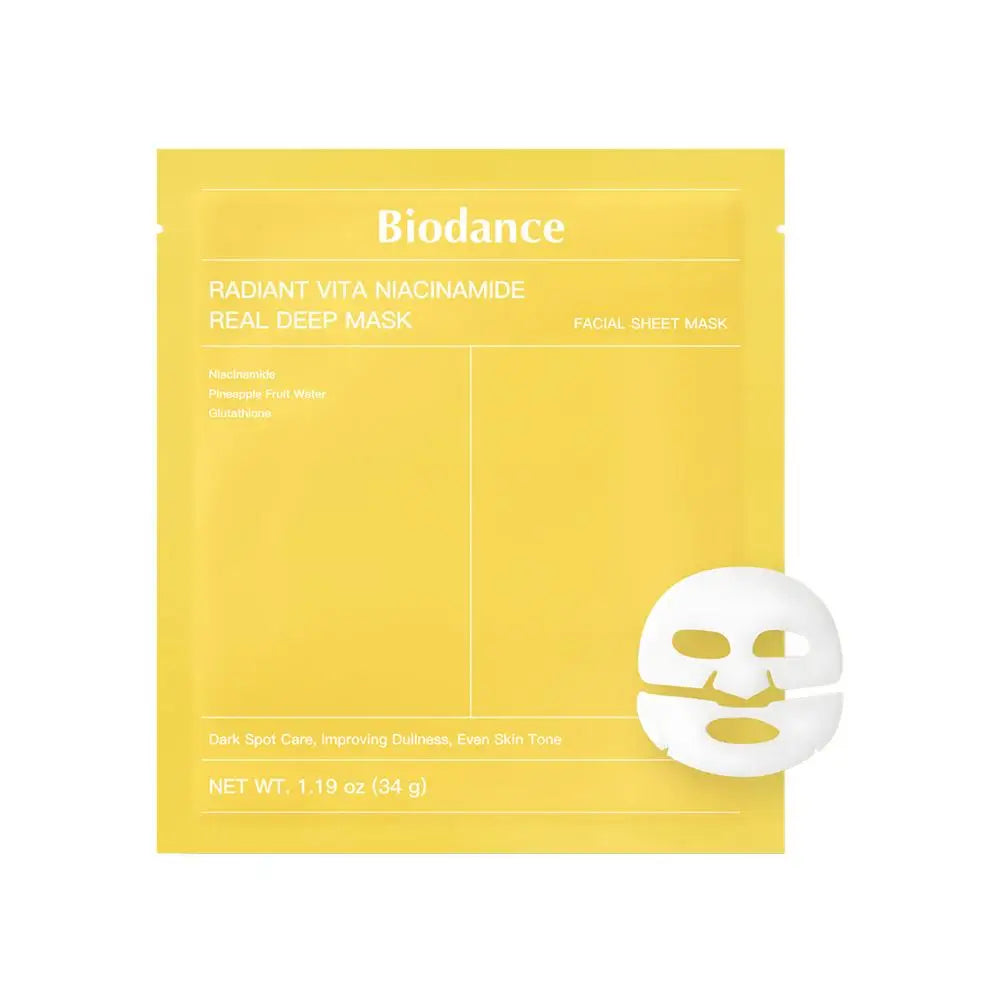 Biodance Bio-Collagen Overnight Hydrogel Mask for deep hydration and firming Yellow 