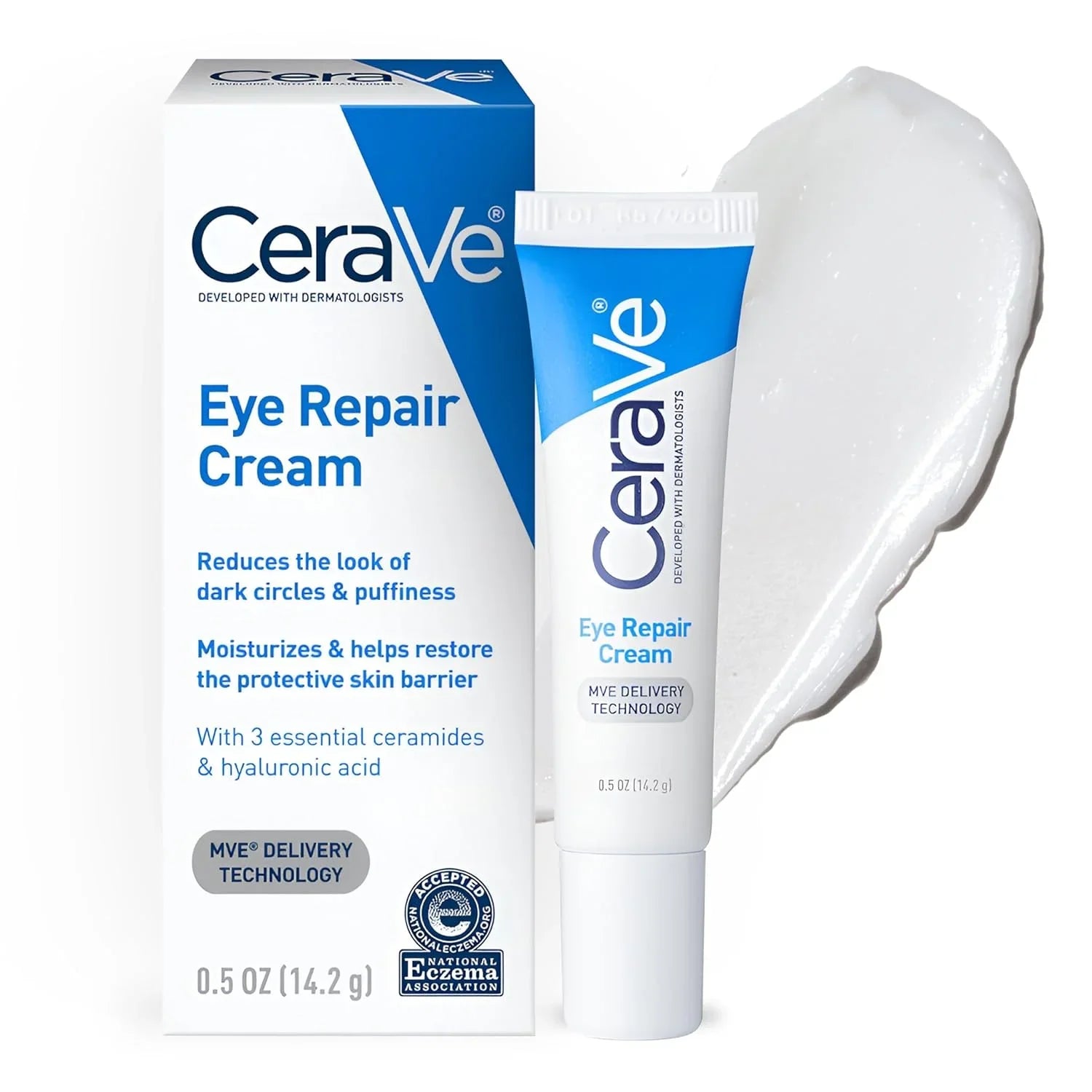 CeraVe Eye Repair Cream with packaging on a white background