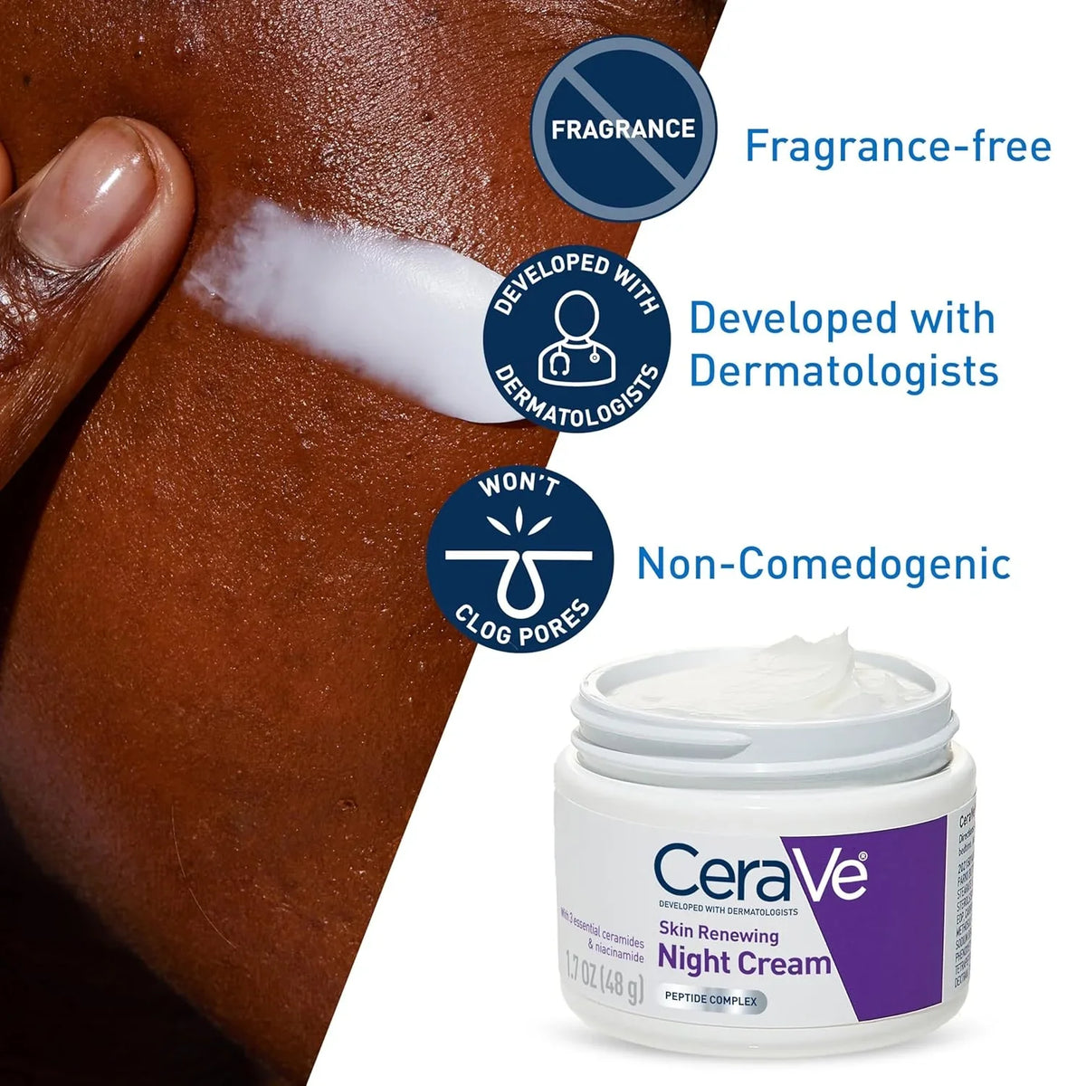     CeraVe Skin Renewing Night Cream Peptide Complex