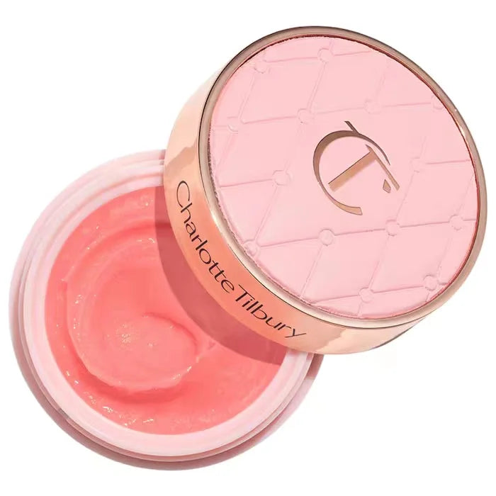 Pink makeup product with 'Charlotte Tilbury' branding on a white background