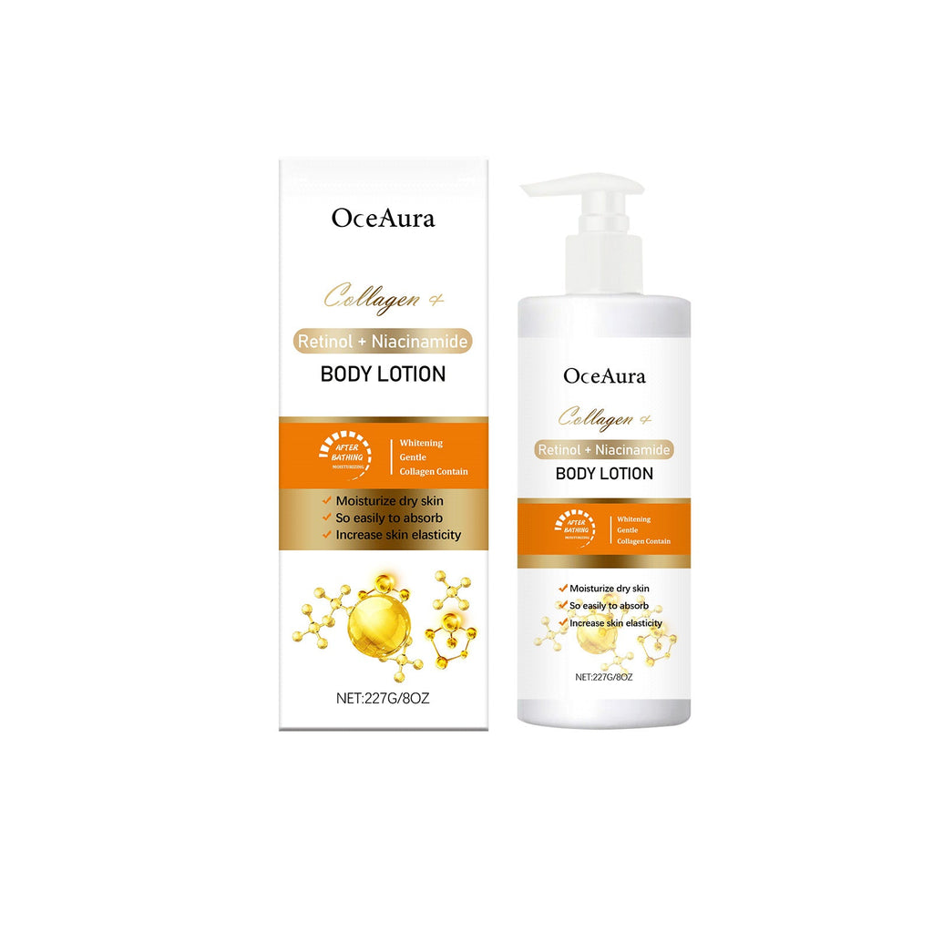 Collagen, niacinamide & retinol body lotion for hydration and firming