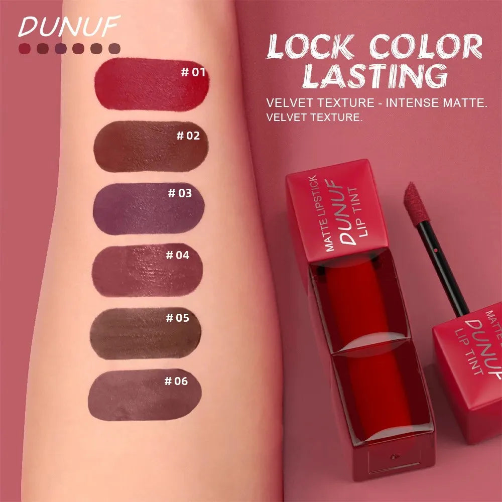DUNUF Velvet Matte Lip Tint shades