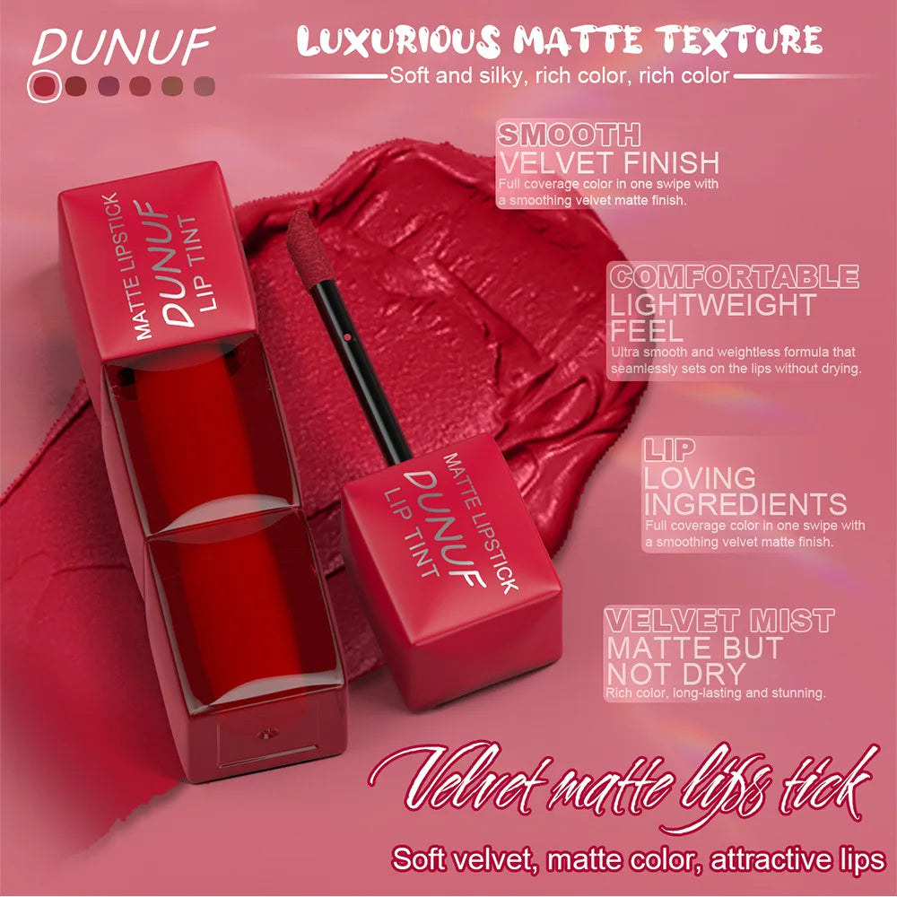 Matte lip tint texture soft velvet 