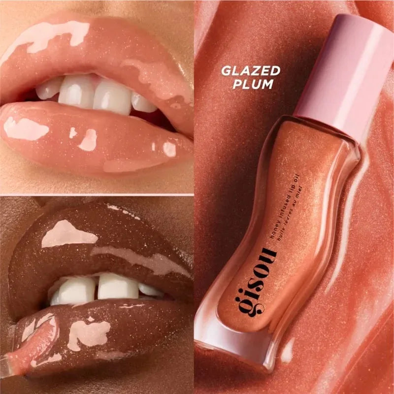 Gisou Honey Infused Lip Oil Glazed plum 