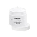 LANBENA Nose Plants Pore Strips in a white jar with its lid resting beside it on a clean white background.