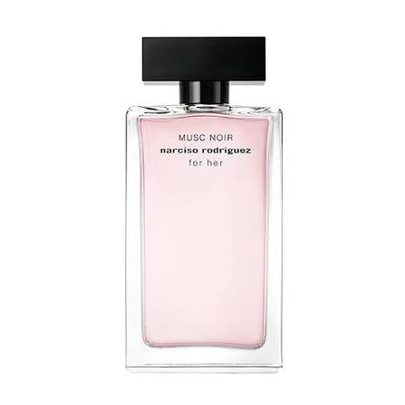 Perfume bottle of Musc Noir by Narciso Rodriguez on a white background