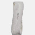 Gray headband with 'rhode' branding on a white background