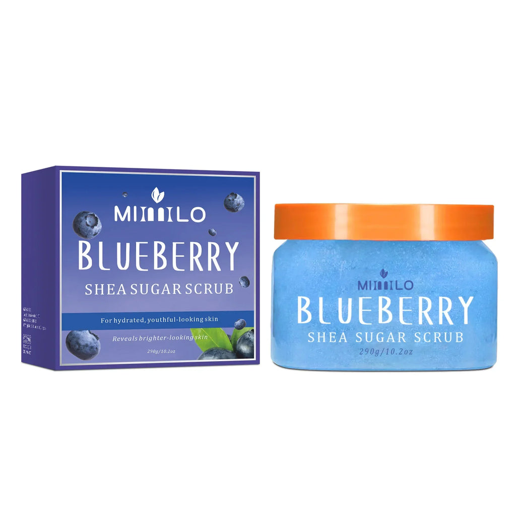 Shea sugar blueberry body scrub 