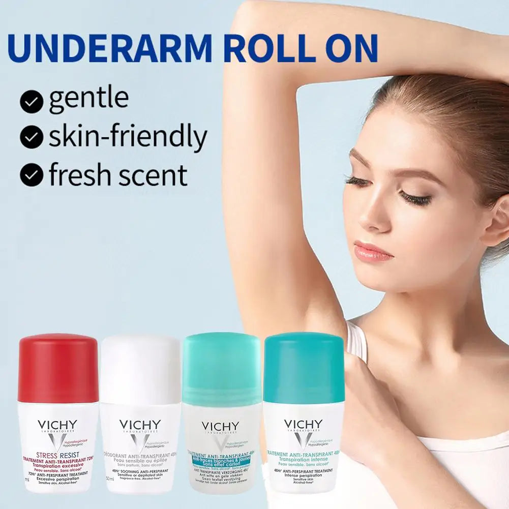 Vichy alcohol-free deodorant with anti-stain protection for sensitive skin